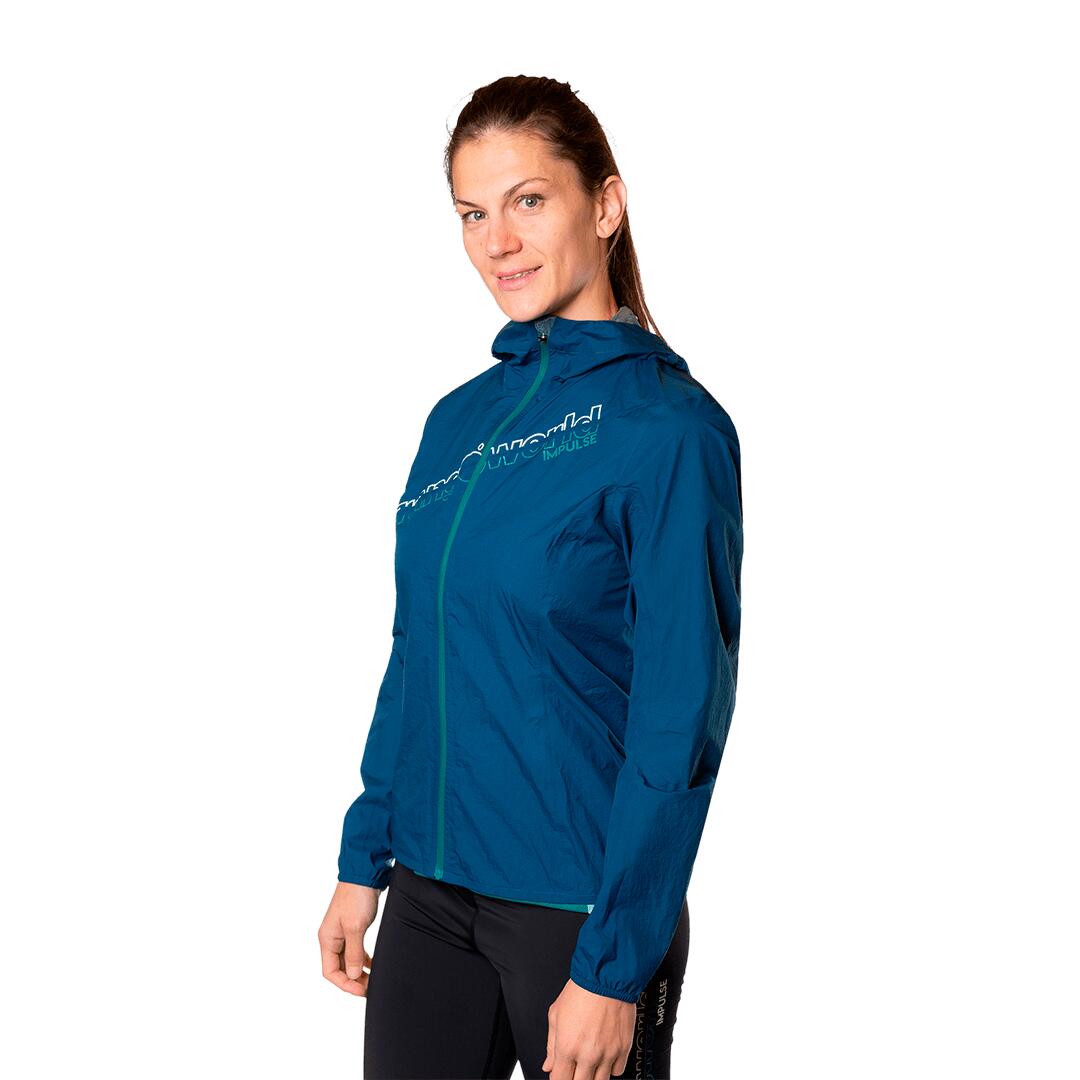 Chubasquero de Trail Running para Mujer Trangoworld Zante Azul Impermeable 3/6