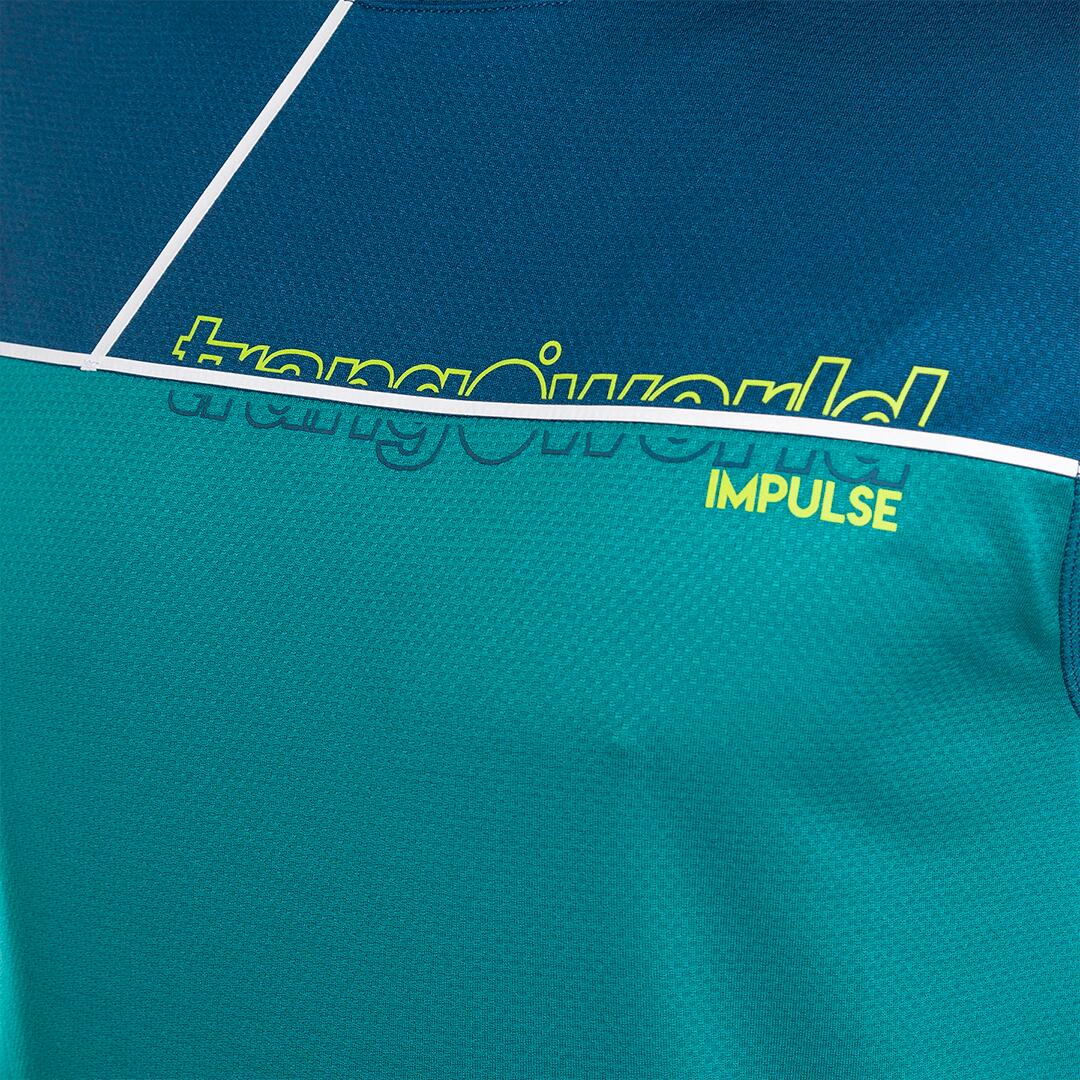 Camiseta de Trail Running para Hombre Trangoworld Prato Verde/Azul 5/6