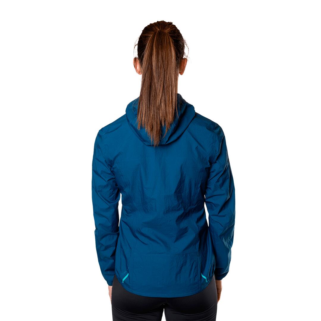 Chubasquero de Trail Running para Mujer Trangoworld Zante Azul Impermeable 4/6