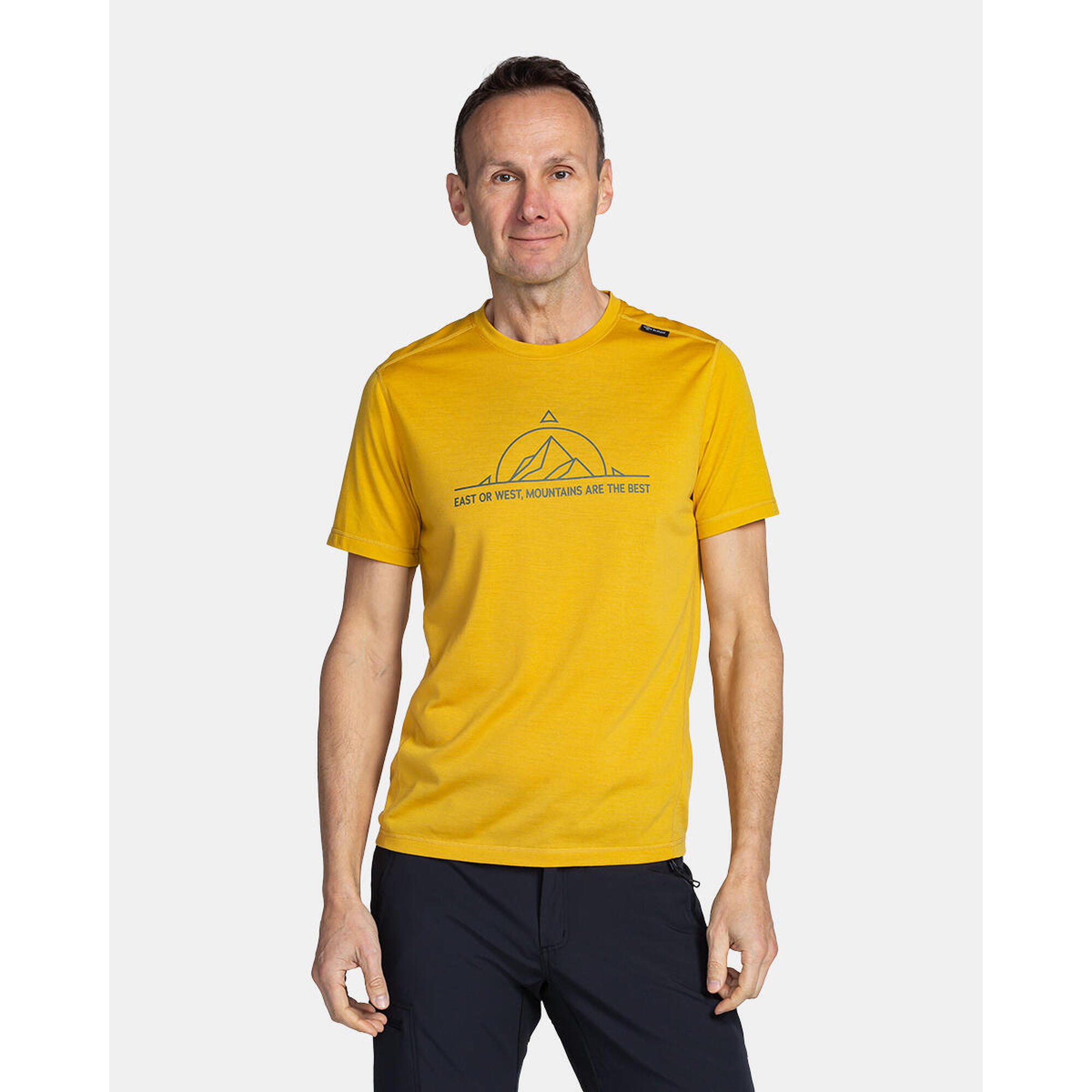 Kilpi - T-shirt Homme En Mérinos Kilpi Merin-m - Maillot Manches Courtes - Jaune - 52 2xl - Decathlon