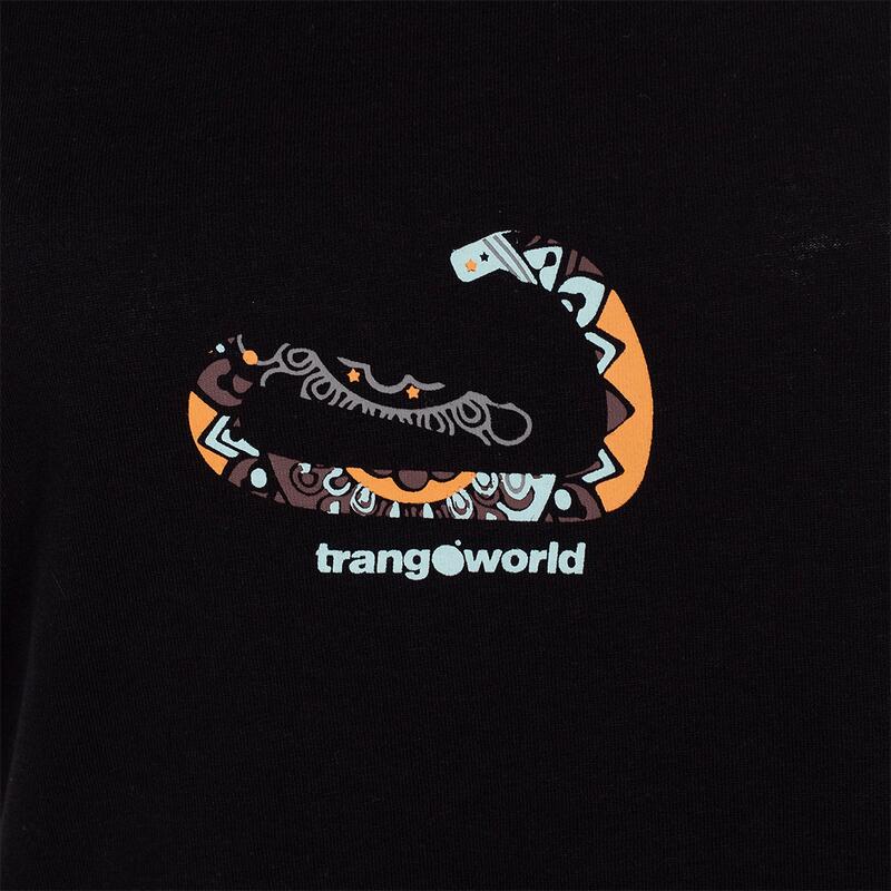 Camiseta de manga corta para Mujer Trangoworld Lorte Negro