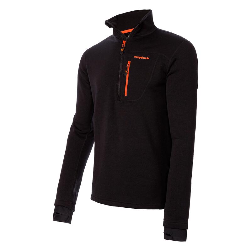 Pullover para Hombre Trangoworld Trx2 stretch pro Negro/Naranja