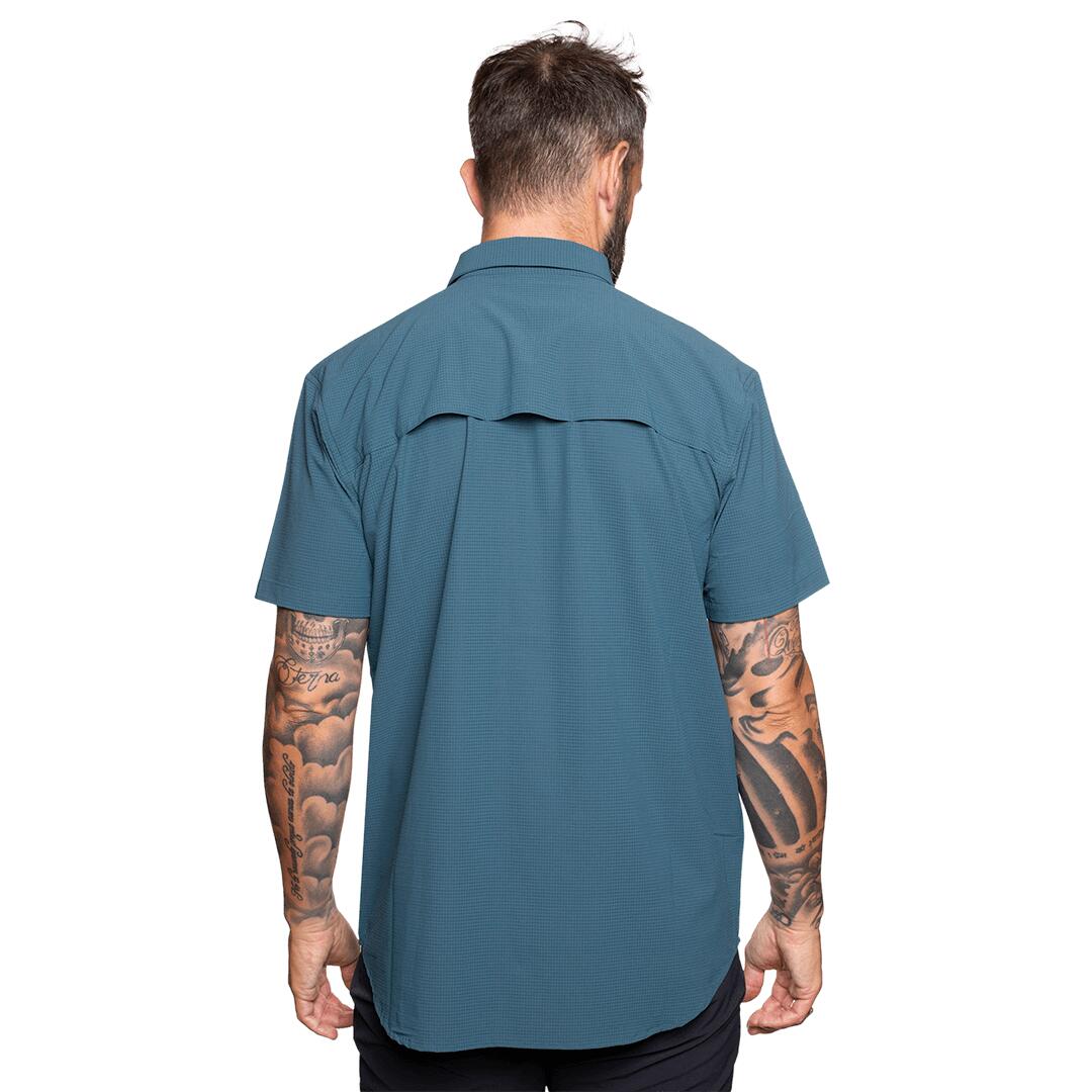 Camisa mangas cortas para Hombre Trangoworld Esera vn Azul/Gris 4/6