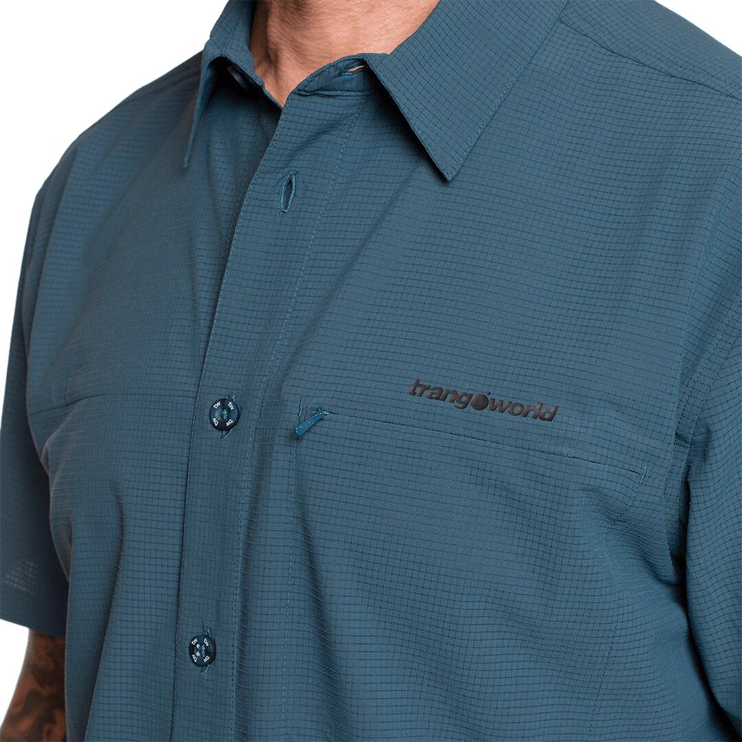 Camisa mangas cortas para Hombre Trangoworld Esera vn Azul/Gris 5/6