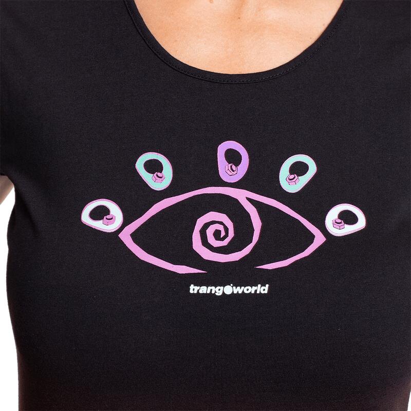 Camiseta de manga corta para Mujer Trangoworld Salba Negro