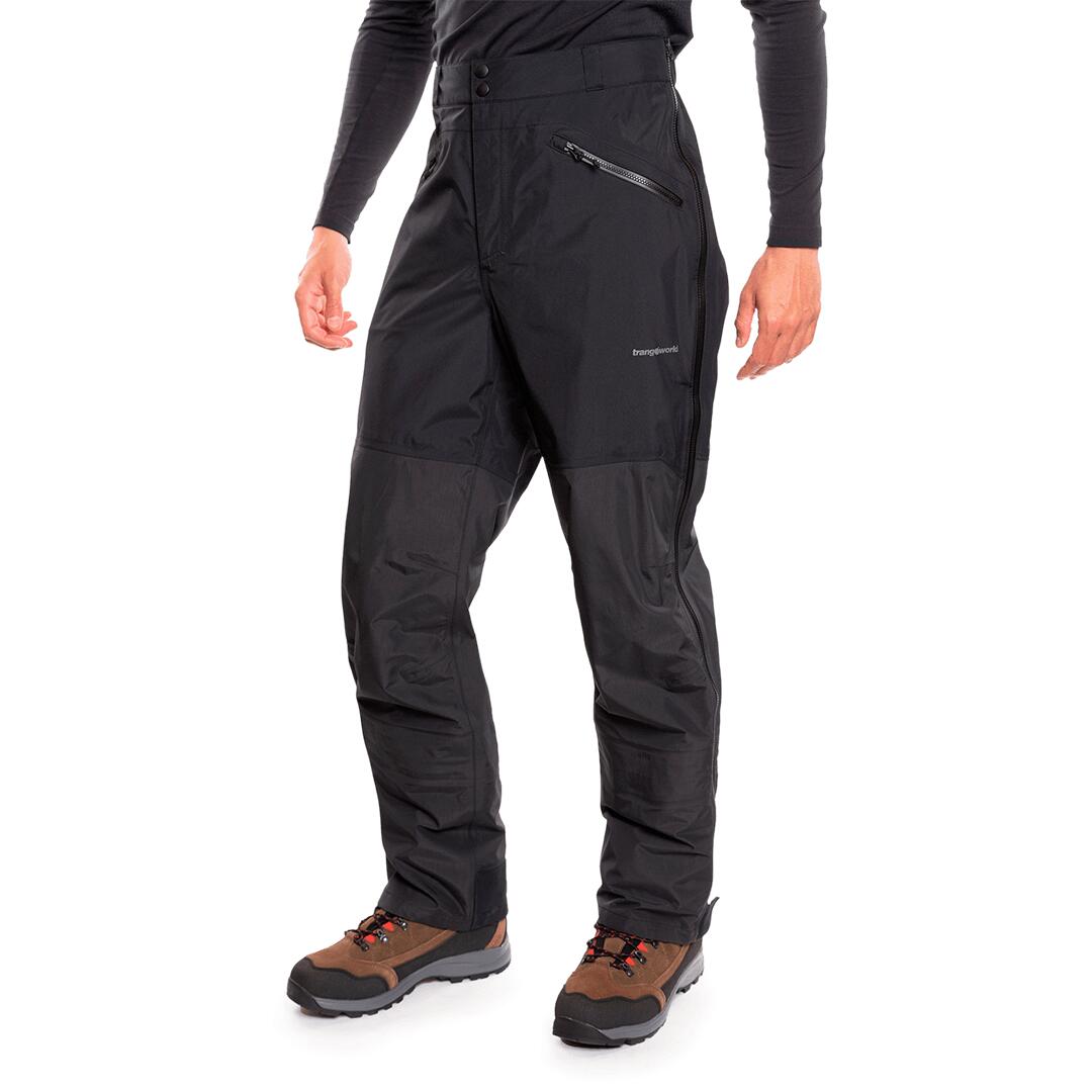 Sobrepantalón para Hombre Trangoworld Lunkho Negro/Negro Impermeable 3/6