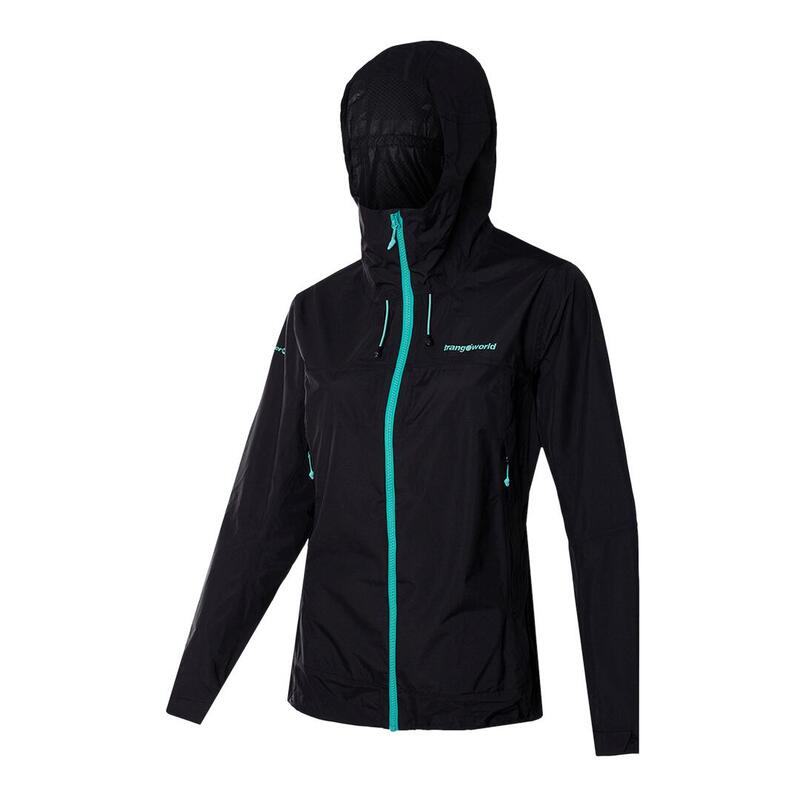 Chaqueta para Mujer Trangoworld Kanchenjunga Negro/Gris Impermeable Transpirable