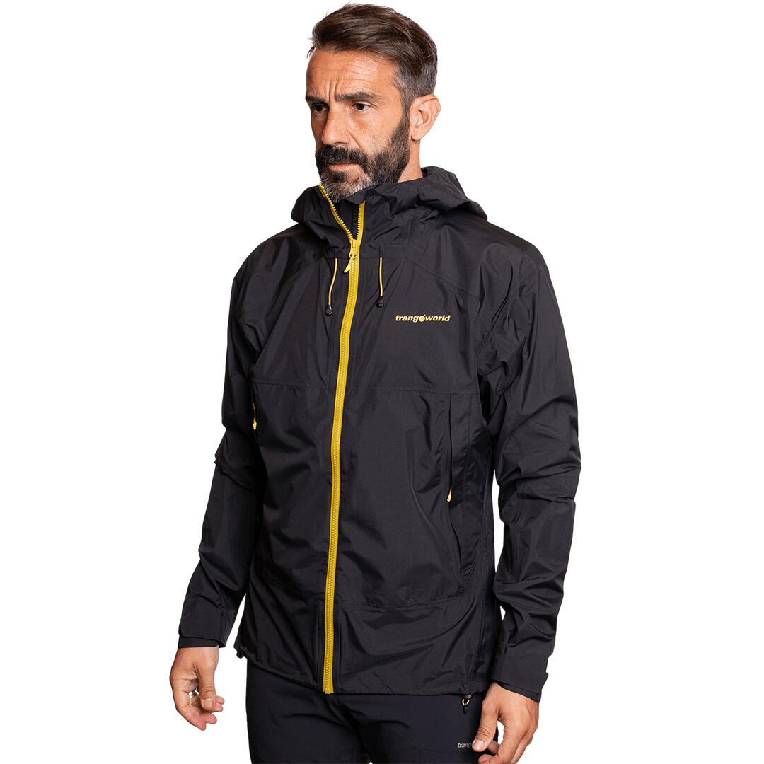 Chaqueta para Hombre Trangoworld Kilimanjaro Negro/Gris Impermeable Transpirable 3/7