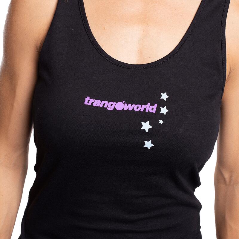 Camiseta sin mangas para Mujer Trangoworld Cherz Negro