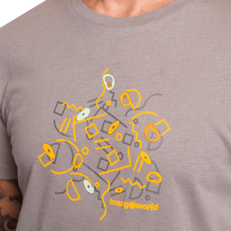 Camiseta de manga corta para Hombre Trangoworld Feder Gris