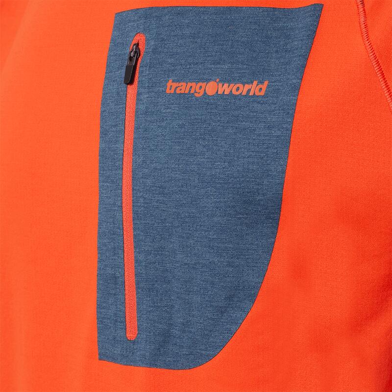 Camiseta de manga corta para Hombre Trangoworld Trx2 pro short Naranja/Azul