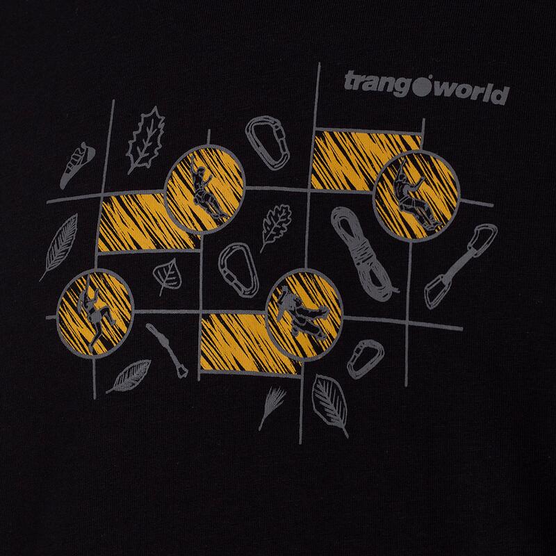 Camiseta de manga corta para Hombre Trangoworld Moena Negro