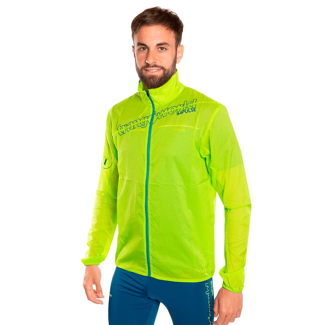 Cortaviento de Trail Running para Hombre Trangoworld Hanlong Verde 3/6