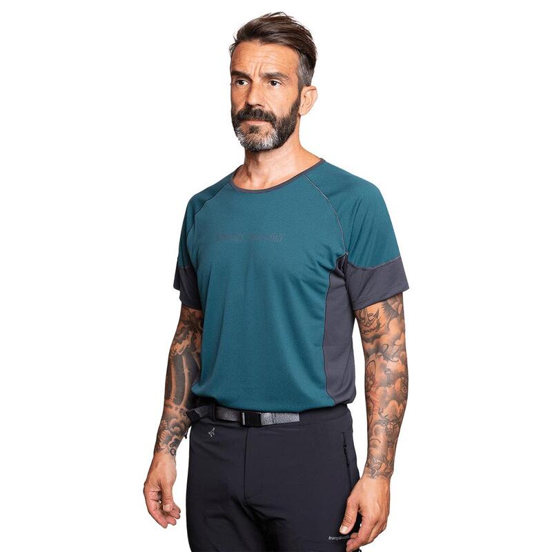 Camiseta de manga corta para Hombre Trangoworld Rapi Azul/Gris