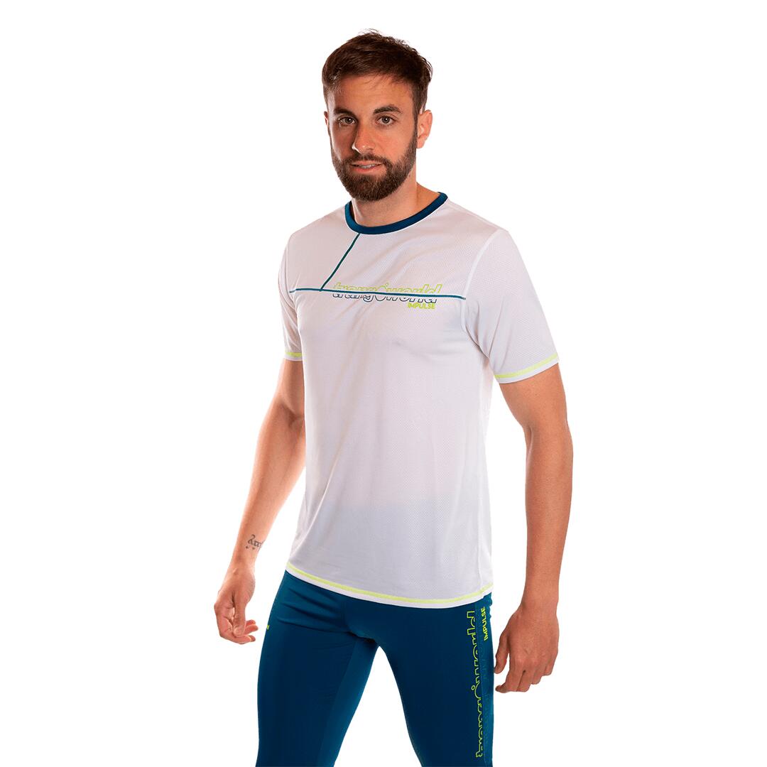 Camiseta de manga corta para Hombre Trangoworld Prato Blanco/Azul protección UV+ 3/6