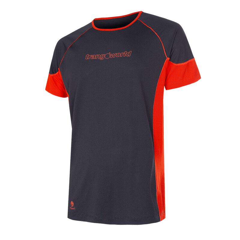 Camiseta de manga corta para Hombre Trangoworld Rapi Gris/Naranja