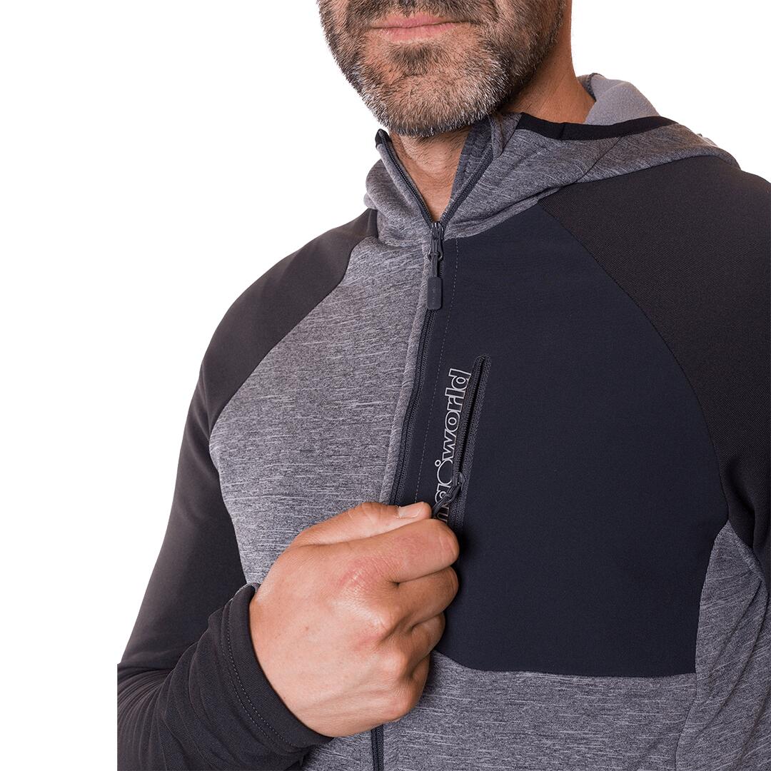 Forro polar para Hombre Trangoworld Brighton Gris/Negro/Negro 5/7