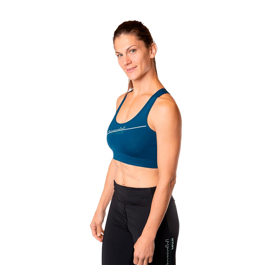 Camiseta sin mangas de Trail Running para Mujer Trangoworld Zahara Azul 3/5