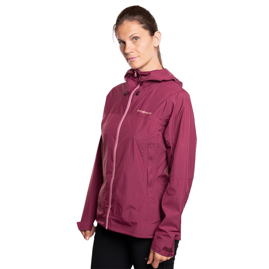 Chaqueta para Mujer Trangoworld Kanchenjunga Rojo/Gris Impermeable Transpirable 3/7