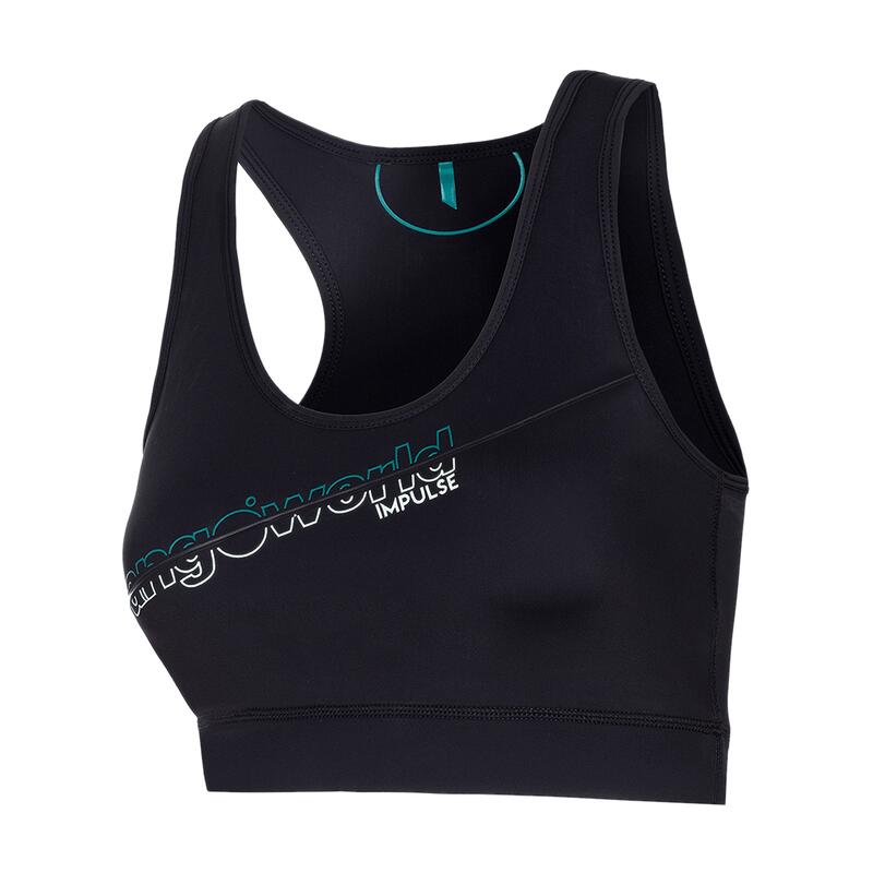 Top deportivo para Mujer Trangoworld Zahara Negro/Negro protección UV+30