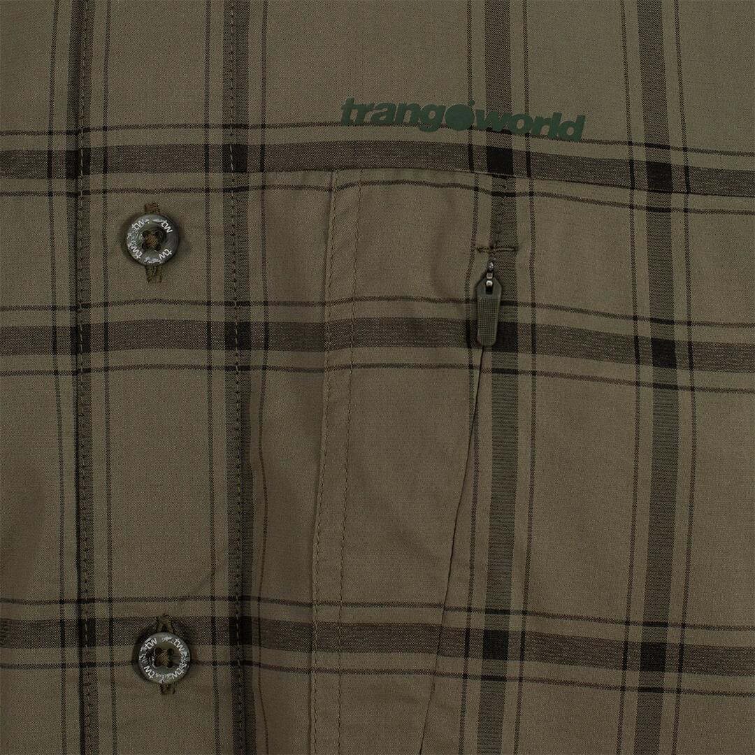 Camisa mangas cortas para Hombre Trangoworld Pomball Verde/Gris 2/6