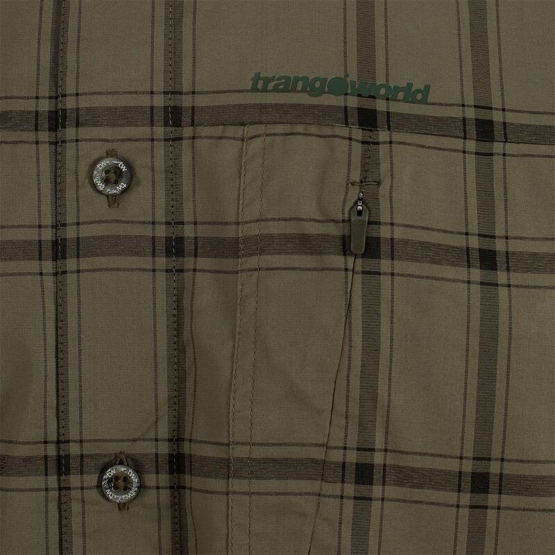 Camisa de manga corta para Hombre Trangoworld Pomball Verde/Gris