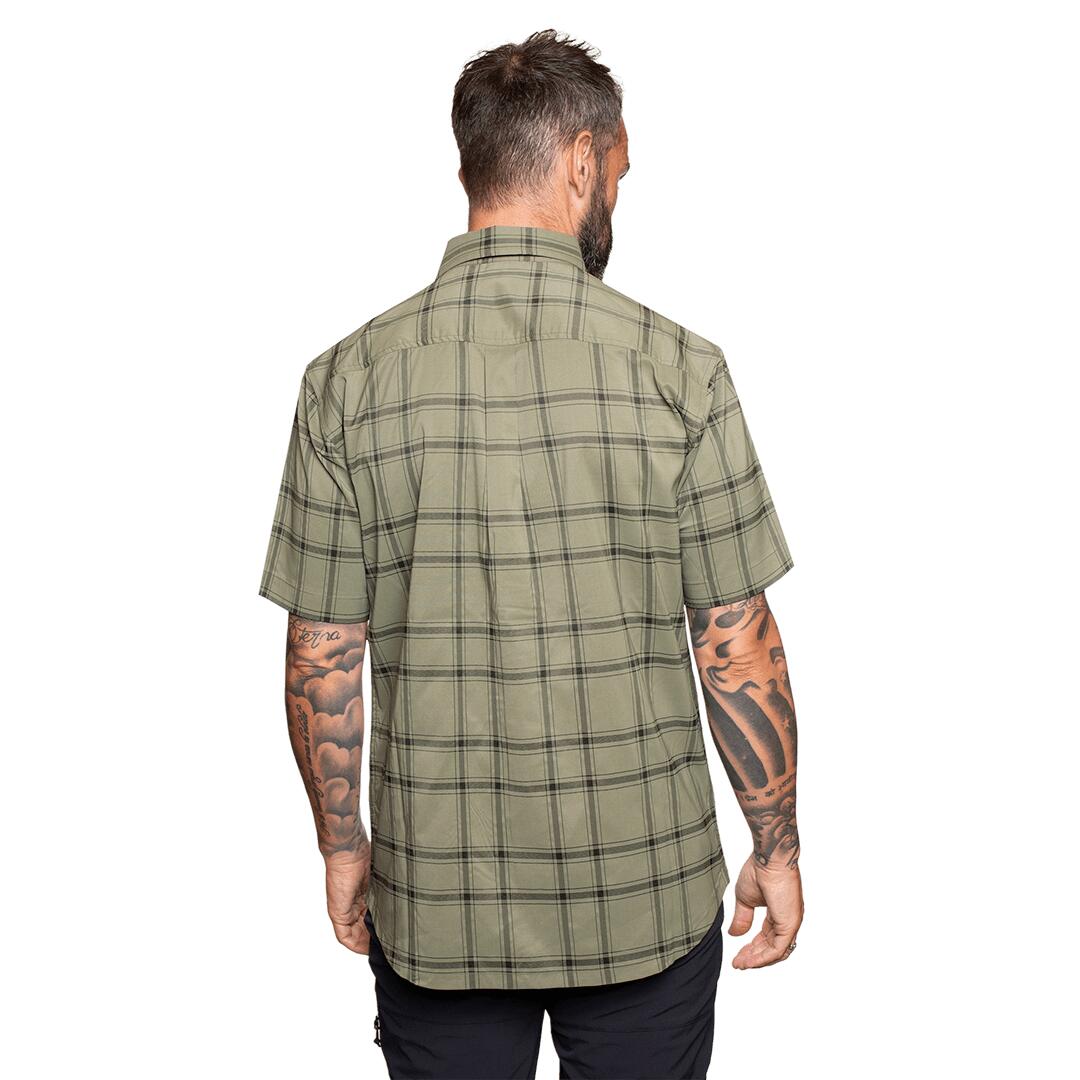 Camisa mangas cortas para Hombre Trangoworld Pomball Verde/Gris 4/6