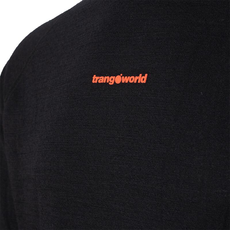 Camiseta térmica manga larga para Hombre Trangoworld Trx2 wool pro vd Negro
