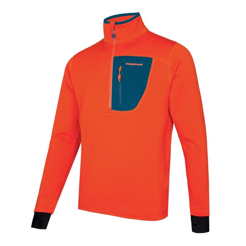 Jersey para Hombre Trangoworld Trx2 stretch pro Naranja/Azul/Negro