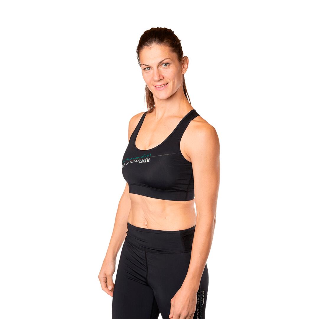 Camiseta sin mangas de Trail Running para Mujer Trangoworld Zahara Negro/Negro 3/5