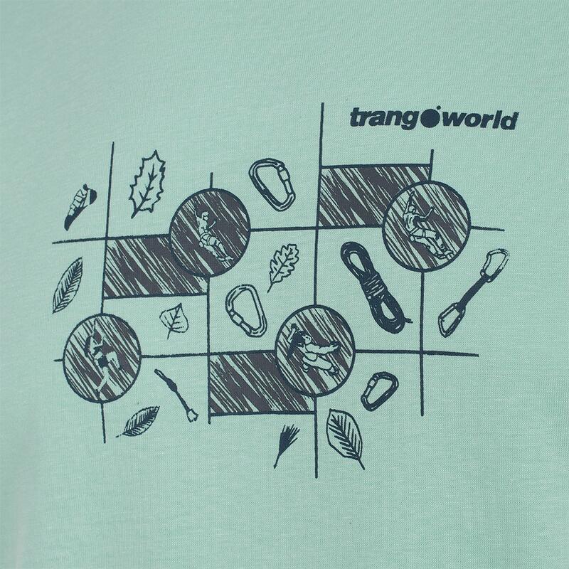 Camiseta de manga corta para Hombre Trangoworld Moena Verde