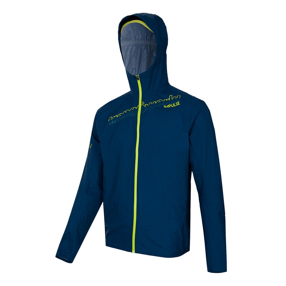 TRANGOWORLD Chubasquero de Trail Running para Hombre Trangoworld Andord Azul Impermeable