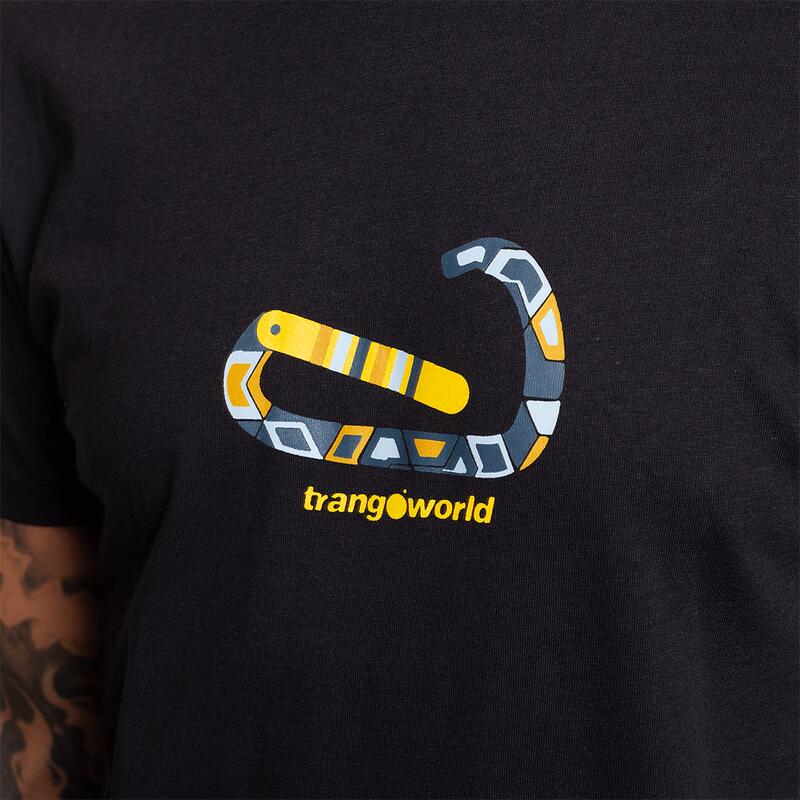 Camiseta de manga corta para Hombre Trangoworld Valt Negro