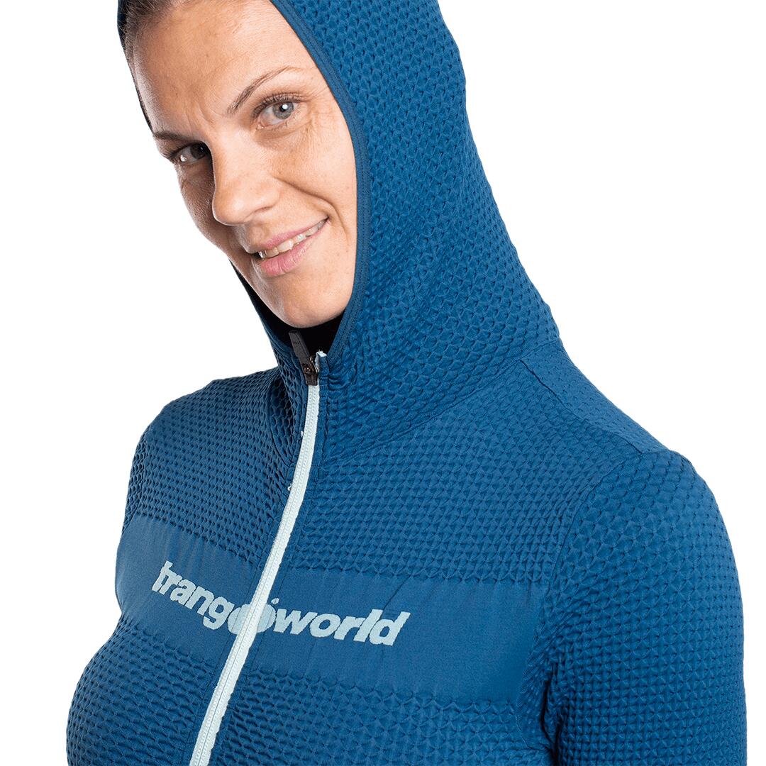 Sudadera con cremallera de Trail Running para Mujer Trangoworld Myre Azul/Azul 5/6