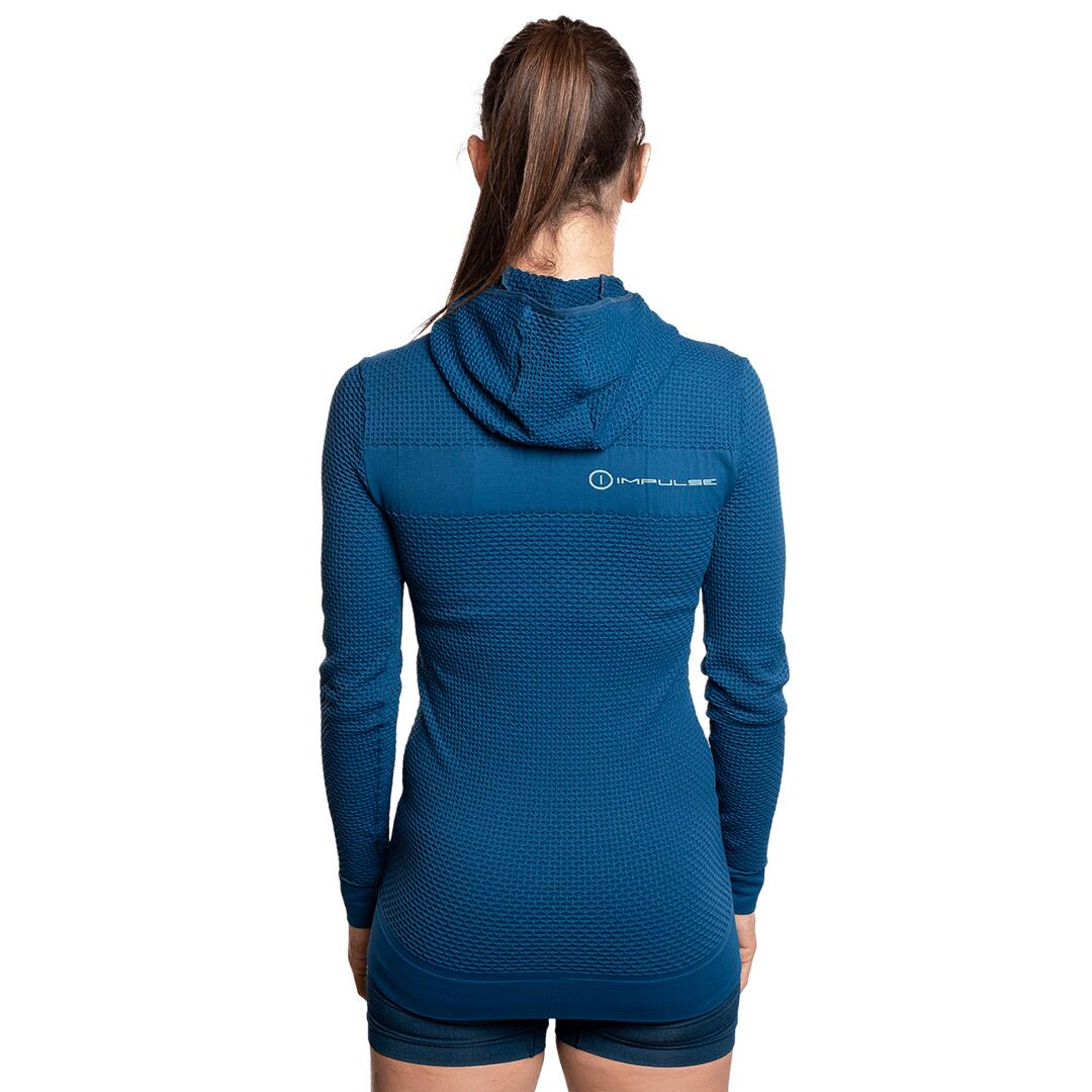 Sudadera con cremallera de Trail Running para Mujer Trangoworld Myre Azul/Azul 4/6