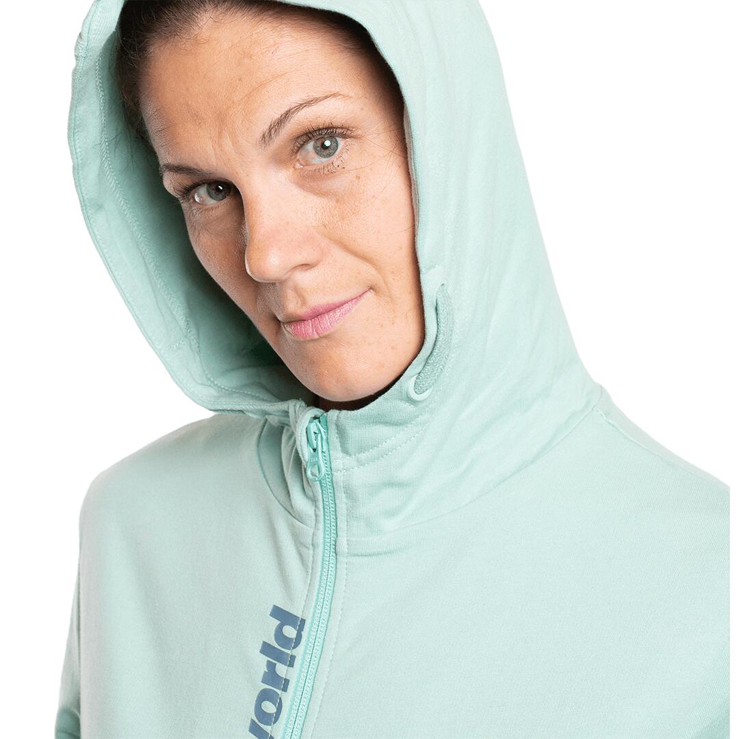 Sudadera con cremallera para Mujer Trangoworld Rozes Verde 5/6