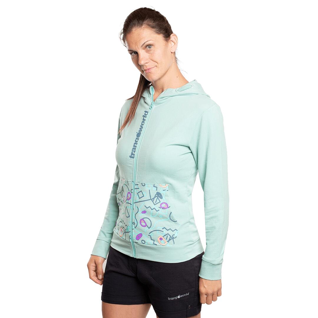 Sudadera con cremallera para Mujer Trangoworld Rozes Verde 3/6