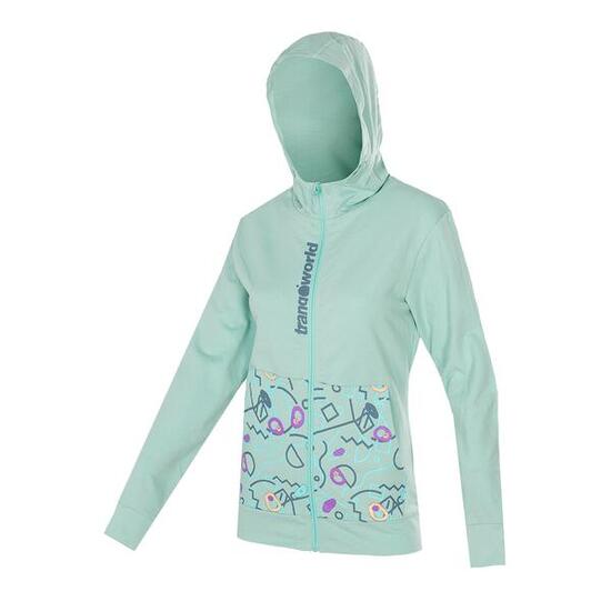 Sudadera con cremallera para Mujer Trangoworld Rozes Gris