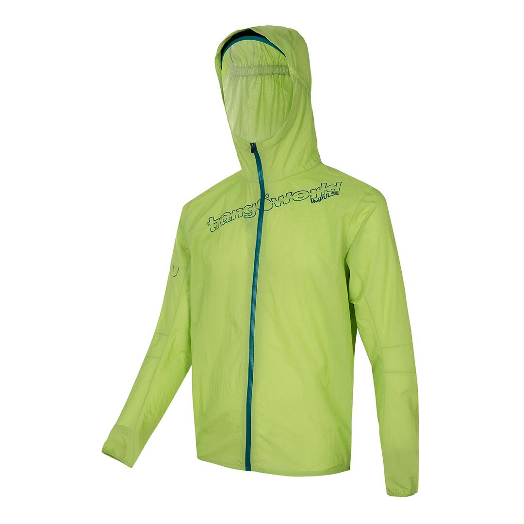 TRANGOWORLD Chubasquero de Trail Running para Hombre Trangoworld Andord Verde Impermeable