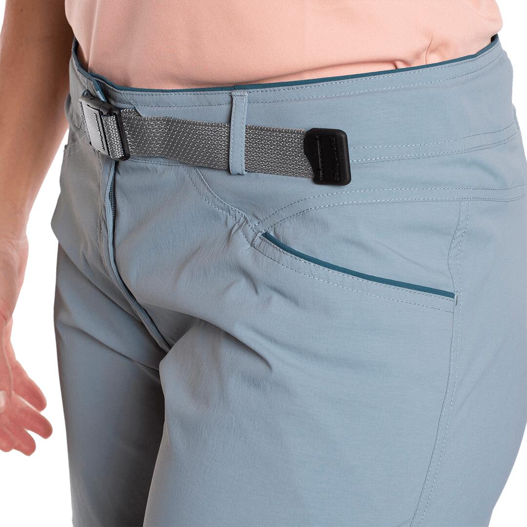 Pantalones cortos para Mujer Trangoworld Maladeta vn Gris/Azul protección UV+30 5/6