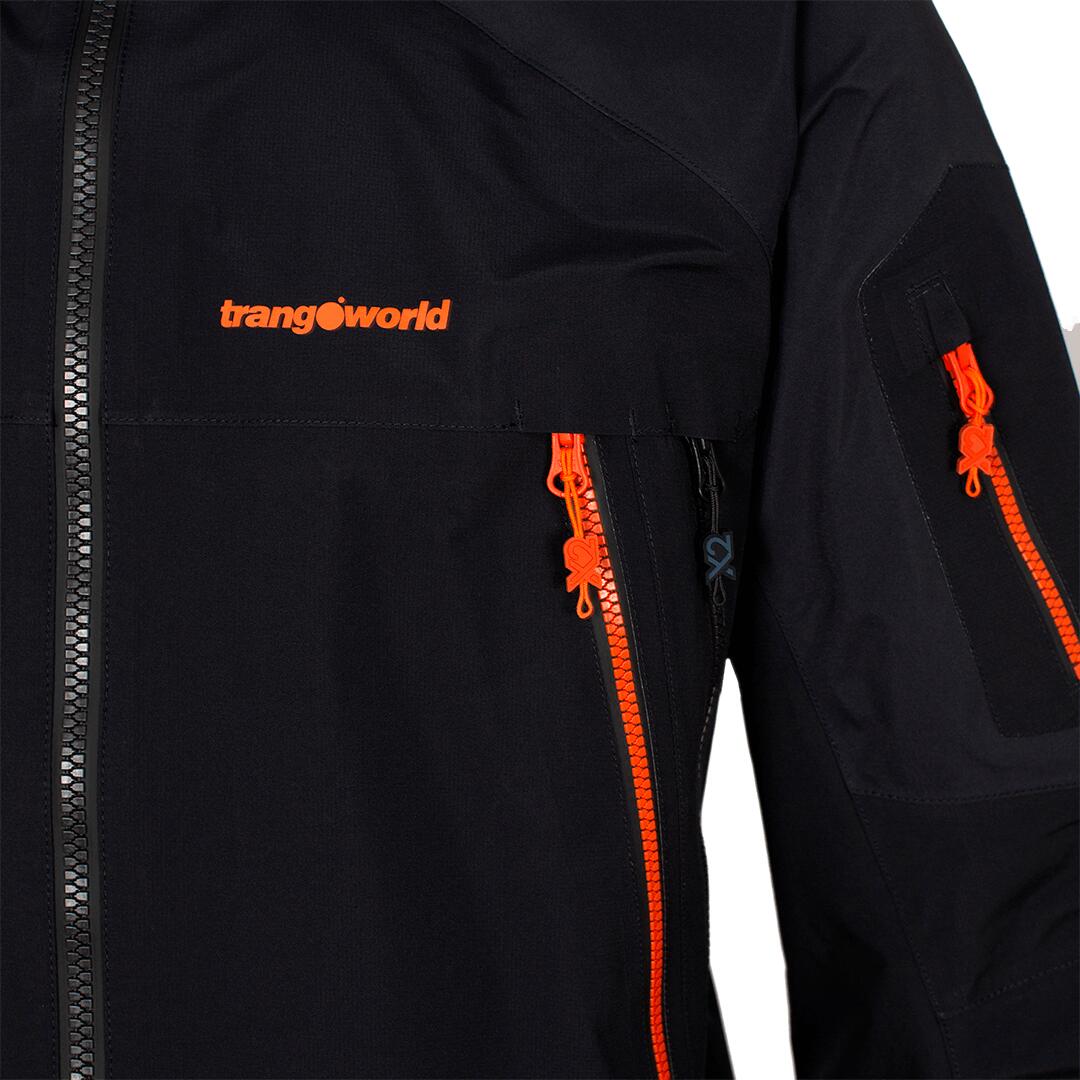 Chaqueta para Hombre Trangoworld Trx2 shell pro Negro/Negro/Naranja Impermeable 2/7