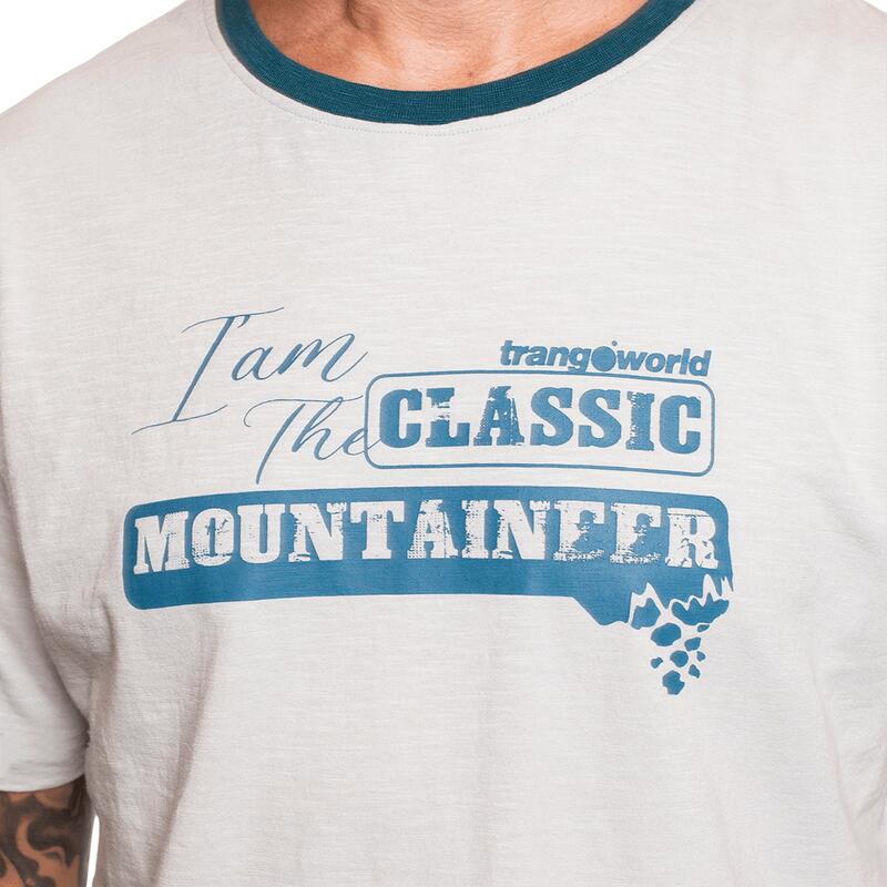 Camiseta de manga corta para Hombre Trangoworld Urrez Gris/Azul
