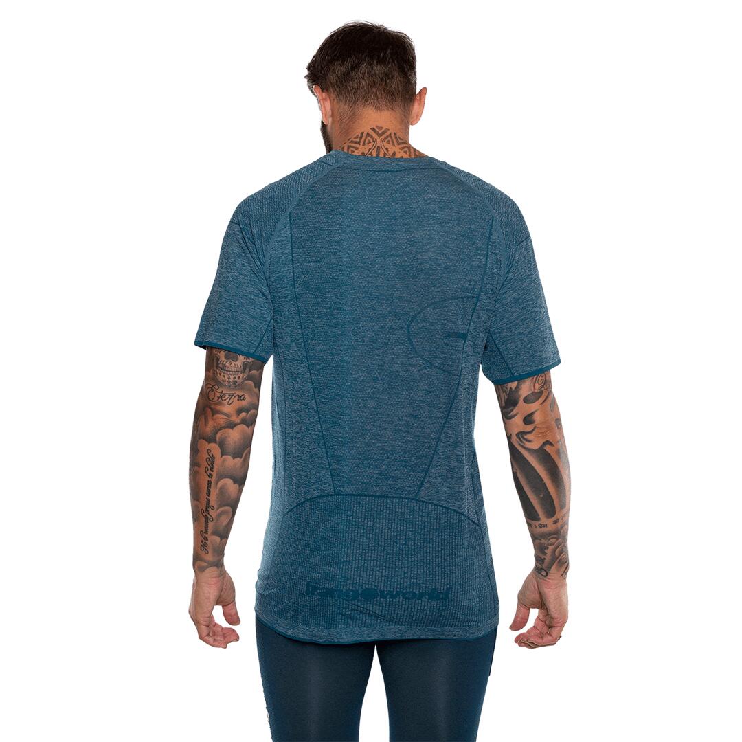 Camiseta de Trail Running para Hombre Trangoworld Bozen Azul/Blanco 4/6