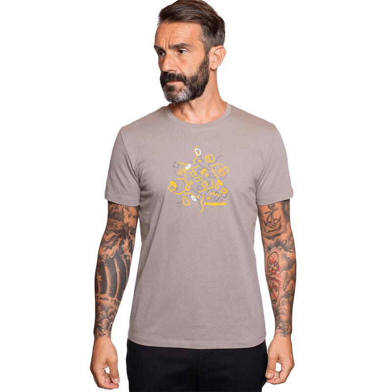 Camiseta de manga corta para Hombre Trangoworld Feder Gris