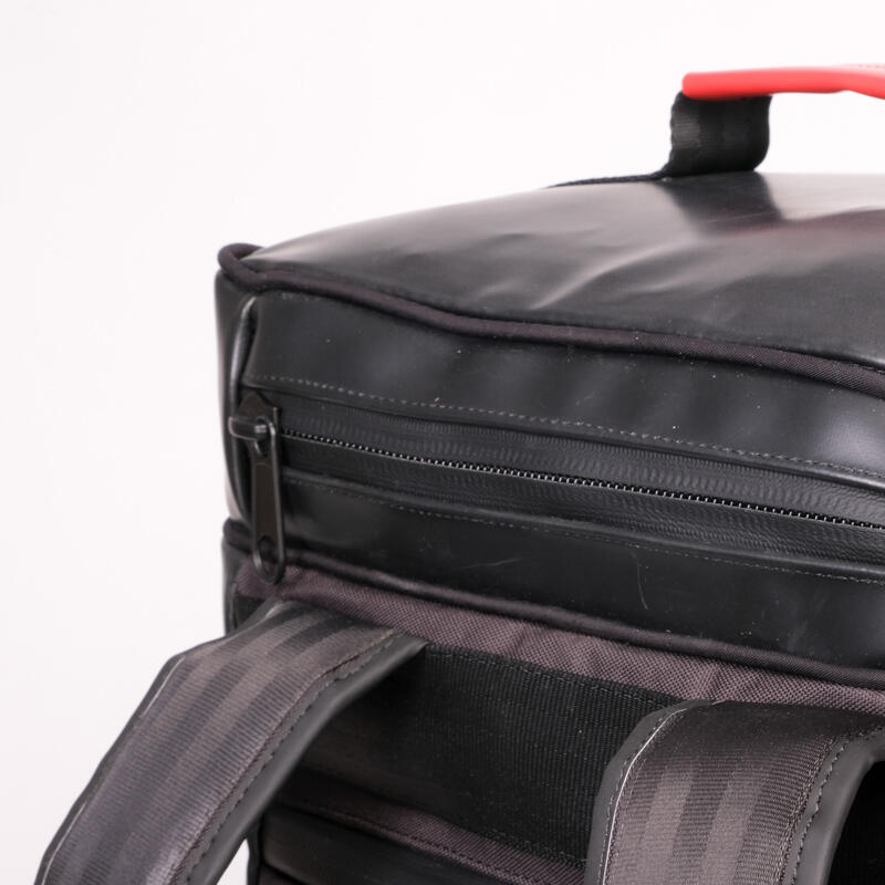 Sac de voyage éco-responsable - Duffel Bag 50L Noir et Rouge