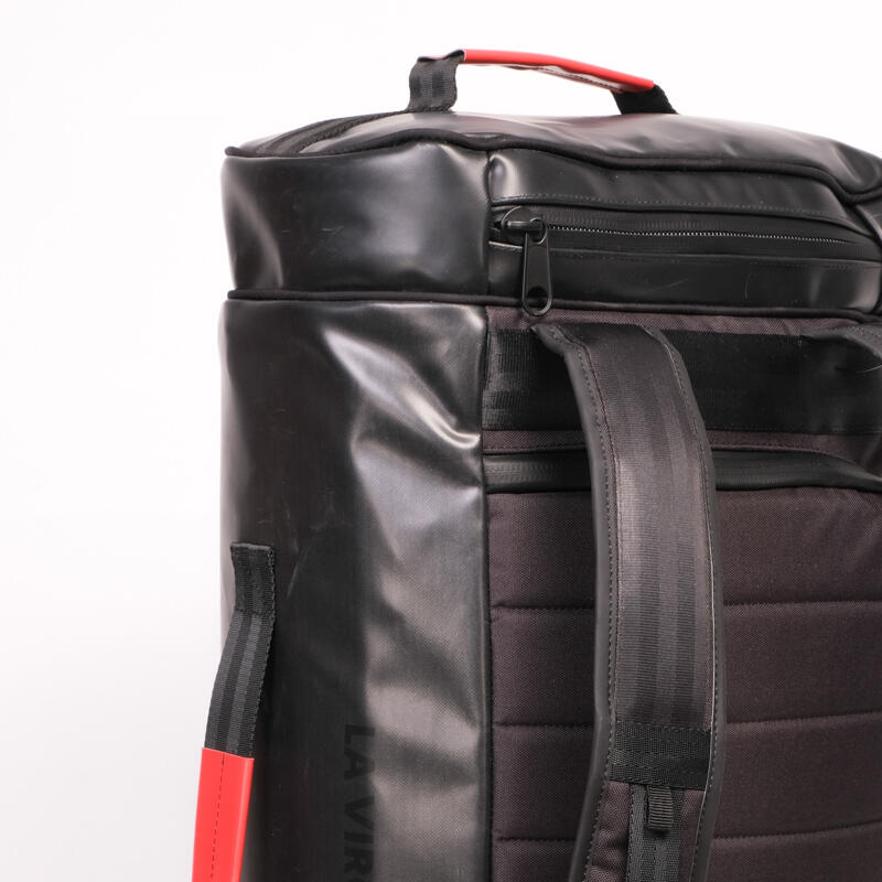 Sac de voyage éco-responsable - Duffel Bag 50L Noir et Rouge