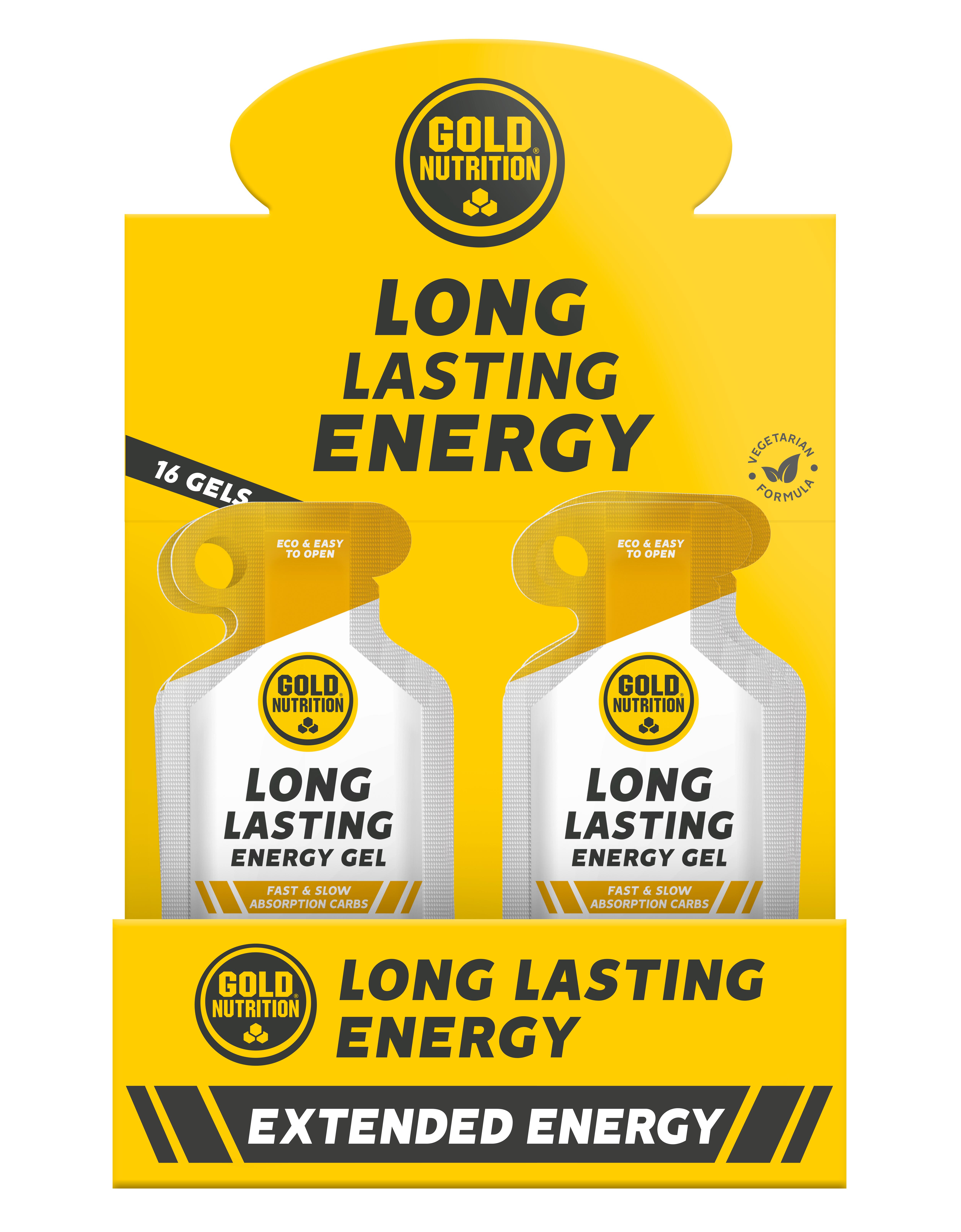 Caixa de 16 géis energéticos long lasting gel banana - 40 g