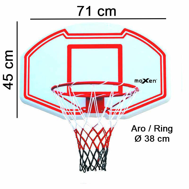 Set Tablero Baloncesto Moxen Tiro, 71x45cm