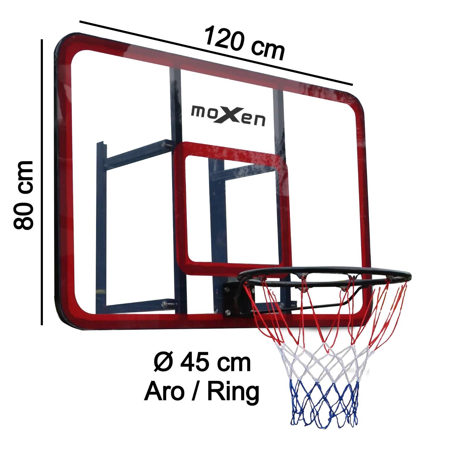 Set Tablero Baloncesto Moxen Hook 120x80 cm con soporte 2/6