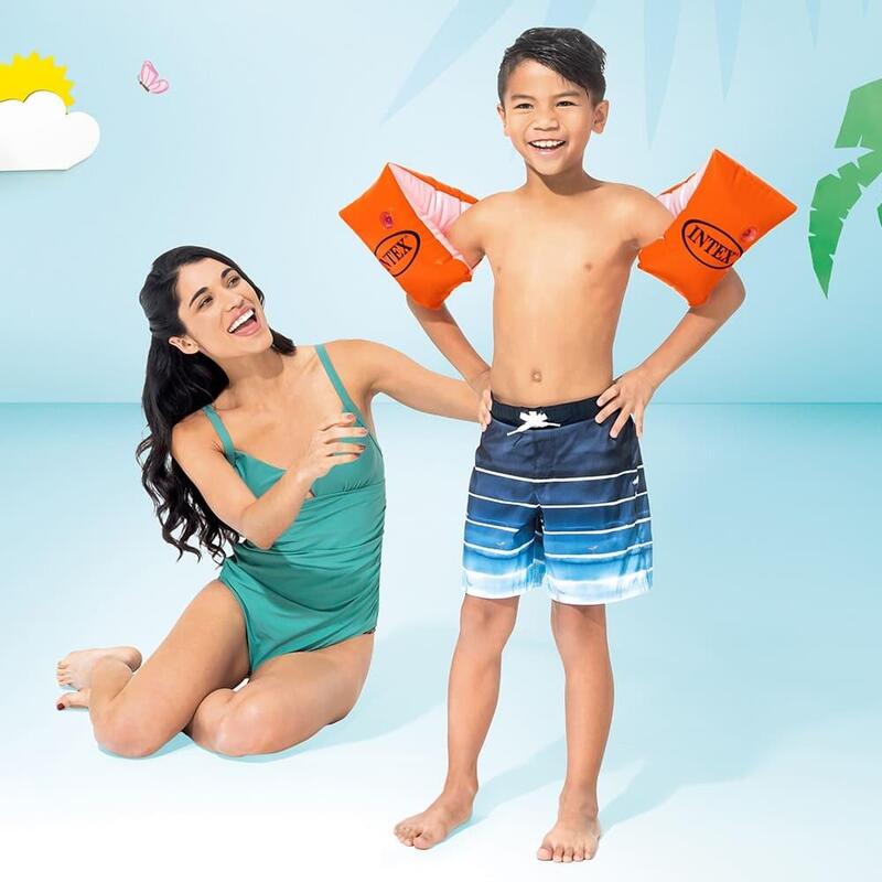 Large Deluxe 兒童充氣游泳臂圈 - 橘色